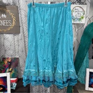 Elegant Blue Women's Skirt with Gorgeous layered bottom